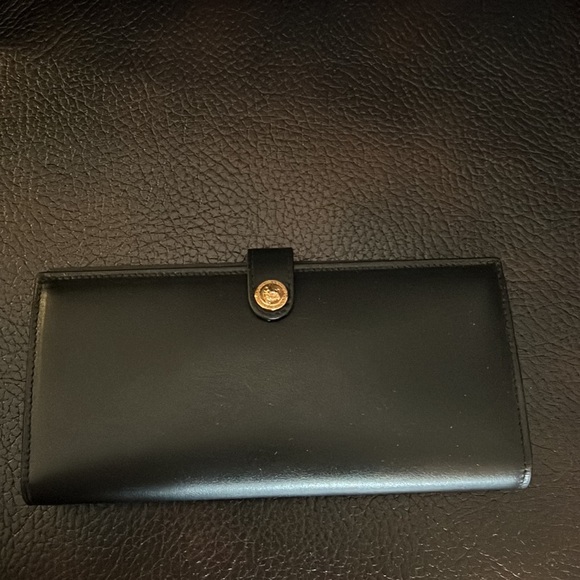 Versace unisex long bifold Medusa biggie logo calf leather wallet NEW - Picture 3 of 8